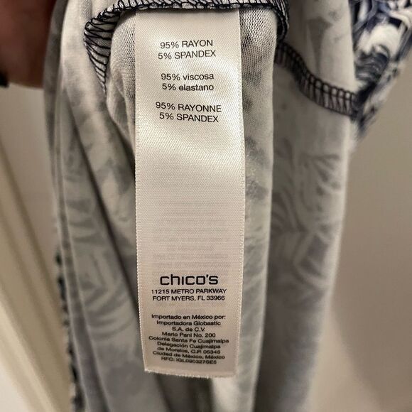 NWT Chico’s Tropical Mix Brandi Maxi Dress Braided Belted Stretch Sz 3 - Picture 4 of 10